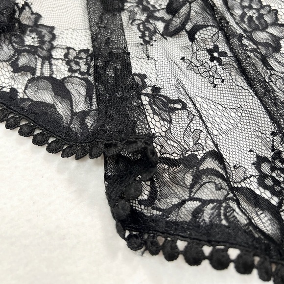 LILLY'S KLOSET Asymmetrical Lace Cut Out Fairy Goth Alternative Blazer Size M - Picture 8 of 12